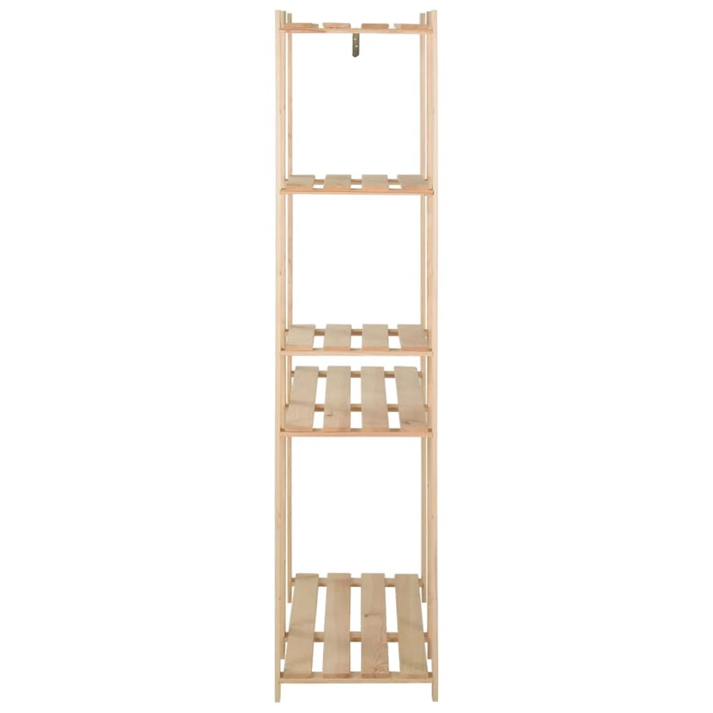 Solid Pinewood Clothes Rack 110x38x170 cm Five Shelves For Bedroom And Cloakroom by vidaXL