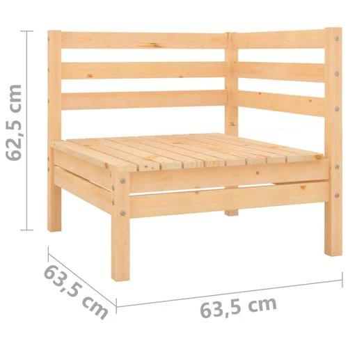 vidaXL vidaXL Modular Corner Sofa 150x150 cm Solid Pinewood with Sturdy Design for Outdoor Relaxation - Garden Sofa Sets