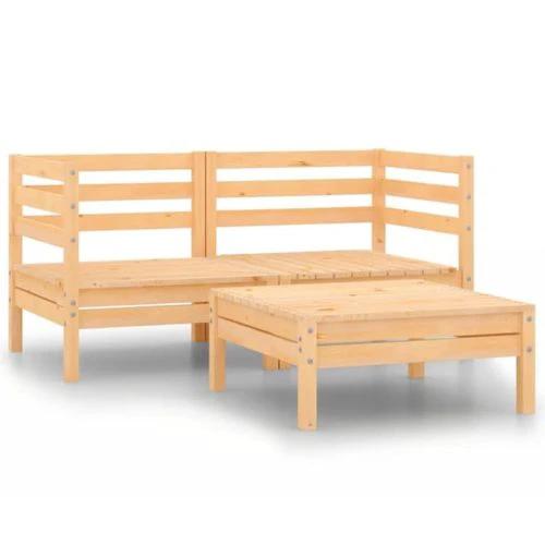 vidaXL vidaXL Modular Corner Sofa 150x150 cm Solid Pinewood with Sturdy Design for Outdoor Relaxation - Garden Sofa Sets
