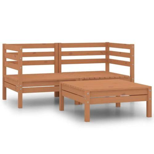 vidaXL vidaXL Modular Corner Sofa 150x150 cm Solid Pinewood with Sturdy Design for Outdoor Relaxation - Garden Sofa Sets