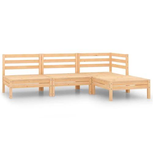 vidaXL vidaXL Modular Corner Sofa 150x150 cm Solid Pinewood with Sturdy Design for Outdoor Relaxation - Garden Sofa Sets