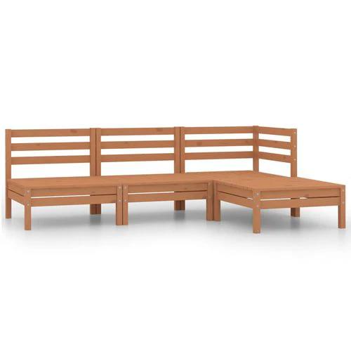 vidaXL vidaXL Modular Corner Sofa 150x150 cm Solid Pinewood with Sturdy Design for Outdoor Relaxation - Garden Sofa Sets