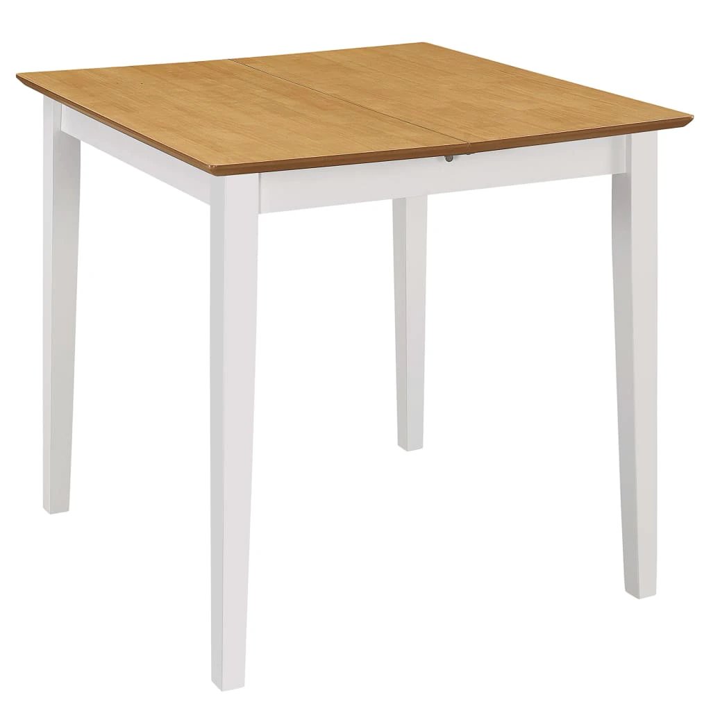vidaXL vidaXL Extendable Dining Table White (80-120)x80x74 cm MDF - Uncategorized Dining Table