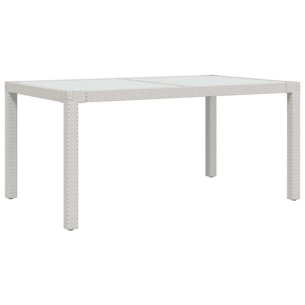 vidaXL vidaXL Garden Table 90x90x75 cm Tempered Glass and Poly Rattan Brown - Garden Table