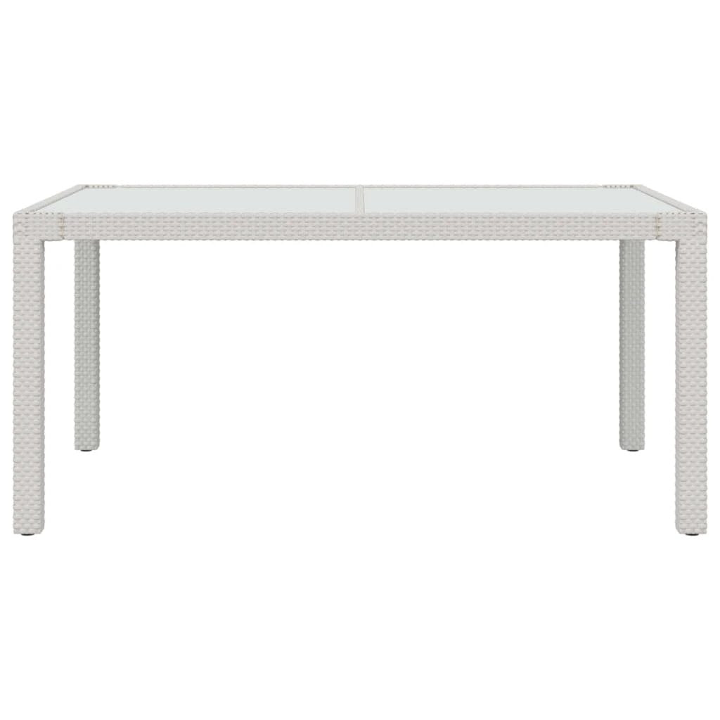 vidaXL vidaXL Garden Table 90x90x75 cm Tempered Glass and Poly Rattan Brown - Garden Table