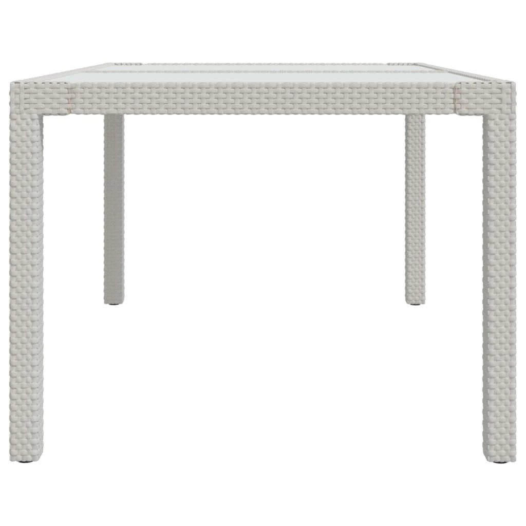 vidaXL vidaXL Garden Table 90x90x75 cm Tempered Glass and Poly Rattan Brown - Garden Table