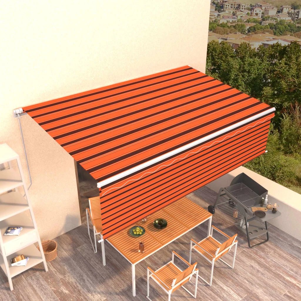 VidaXL Awning 3x2.5m Blue White Outdoor by vidaXL