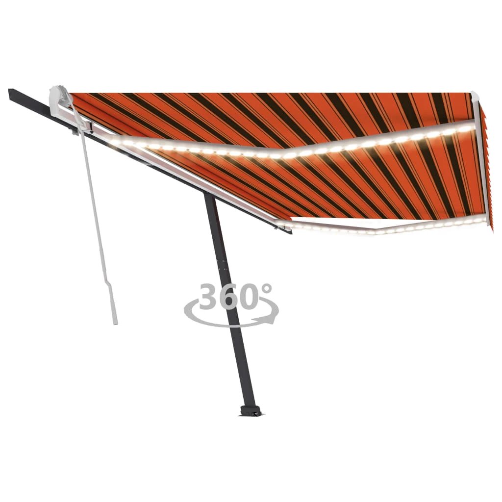 VidaXL Retractable Awning 300x250 LED Patio by vidaXL