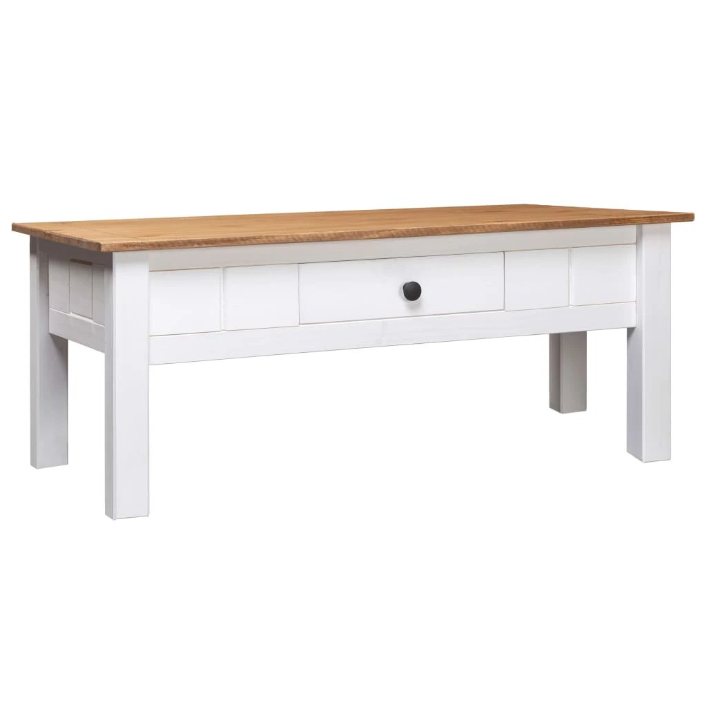 vidaXL Coffee Table 100x60x45 cm Solid Pine With Drawer For Living Room Decor Ideal For Modern Living Rooms by vidaXL