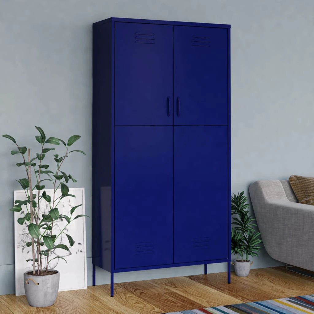 vidaXL vidaXL Wardrobe Olive Green 90x50x180 cm Steel - Wardrobe