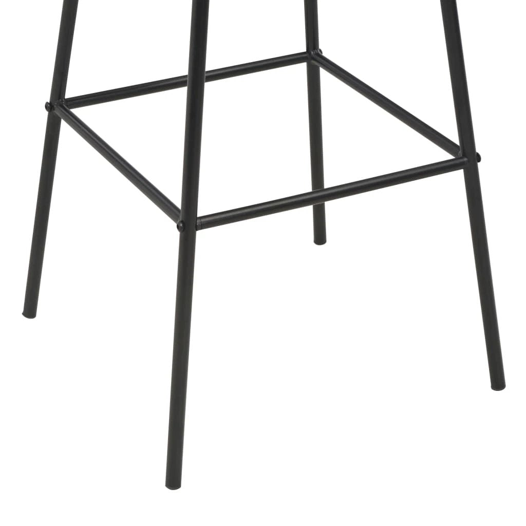 VidaXL Bar Stools 4 Pcs Black Pinewood Seats For Kitchen by vidaXL