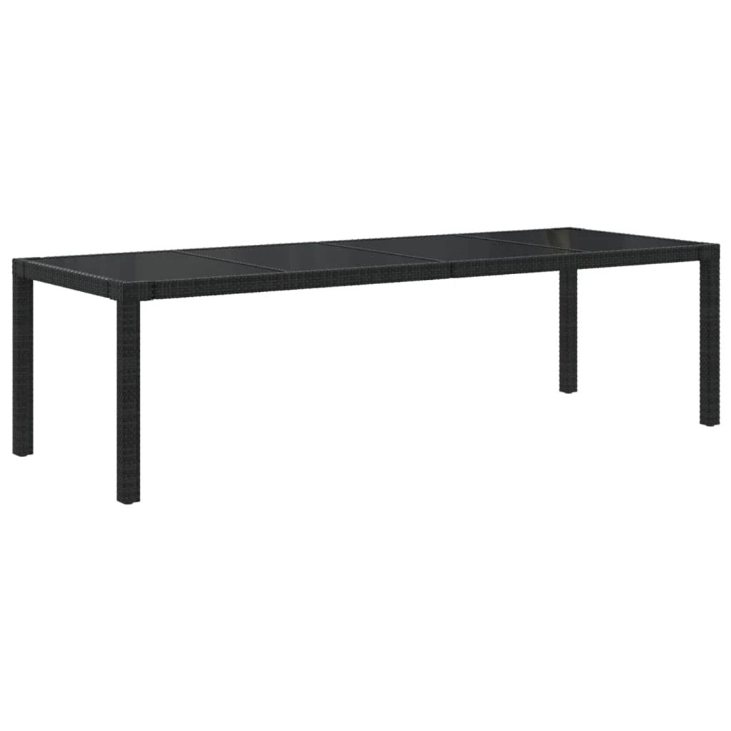 vidaXL vidaXL Garden Table White 250x100x75 cm Poly Rattan and Tempered Glass - Garden Table