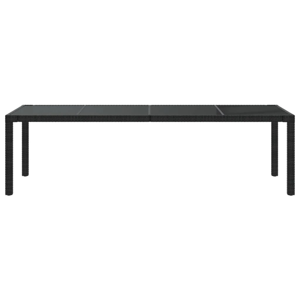 vidaXL vidaXL Garden Table White 250x100x75 cm Poly Rattan and Tempered Glass - Garden Table
