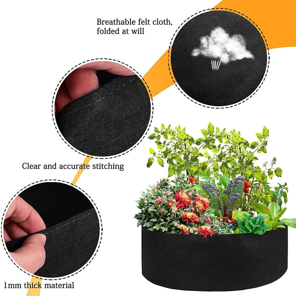 N/A Durable Grow Bags 70cm Dia 30cm High Breathable Gardening - Planters