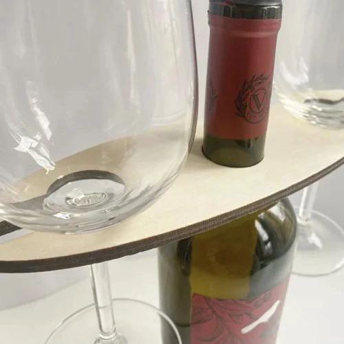 GCDHome Portable Wooden Picnic Table with Wine Holder for Outdoor Gatherings by GCDHome