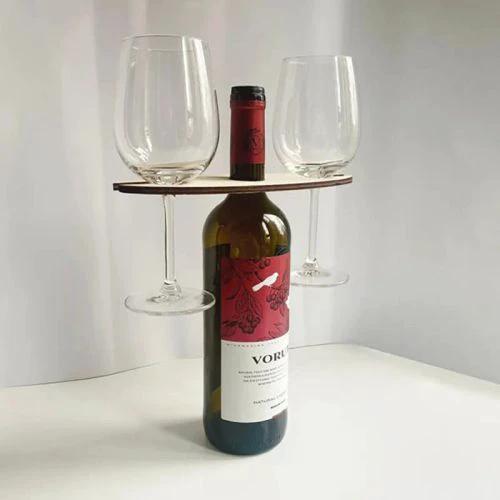 GCDHome Portable Wooden Picnic Table with Wine Holder for Outdoor Gatherings by GCDHome