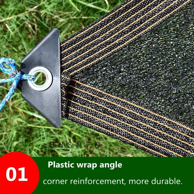 NONE High-Quality Black HDPE Sun Shade Net for Gardens & Greenhouses - Cover