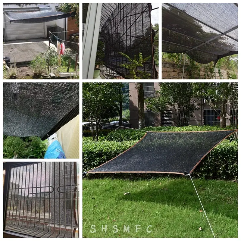 NONE High-Quality Black HDPE Sun Shade Net for Gardens & Greenhouses - Cover