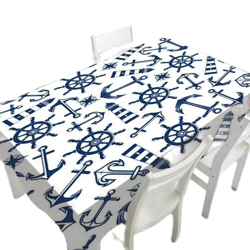 Nautical Tablecloth 60x120cm Waterproof Party by NONE