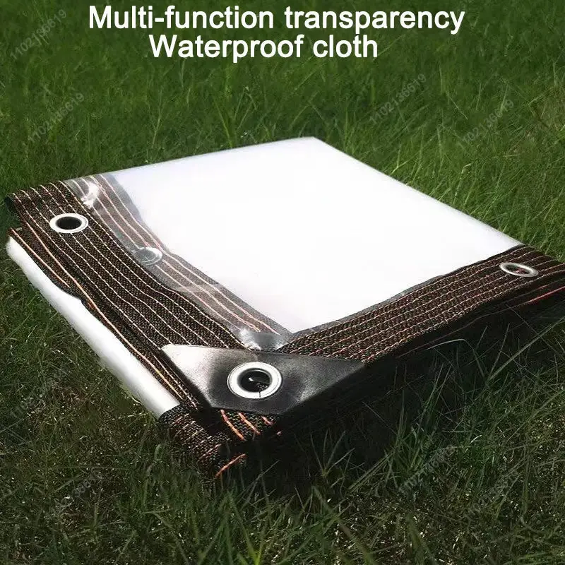NONE GFDYML Transparent PE Tarpaulin Rainproof Garden Canopy Awning Cover - Cover