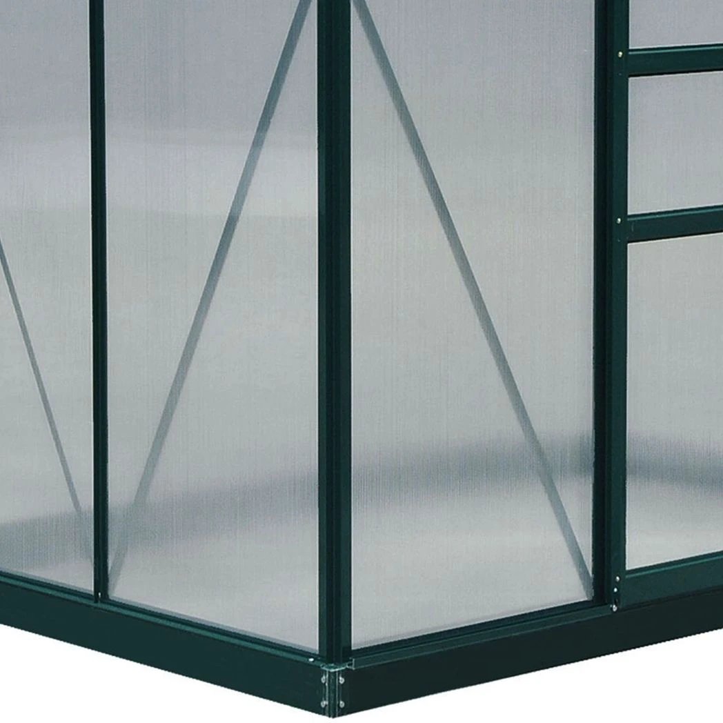 Clear Large Walk-In Greenhouse Garden Plants Grow Galvanized Base, Slide Door by Outsunny