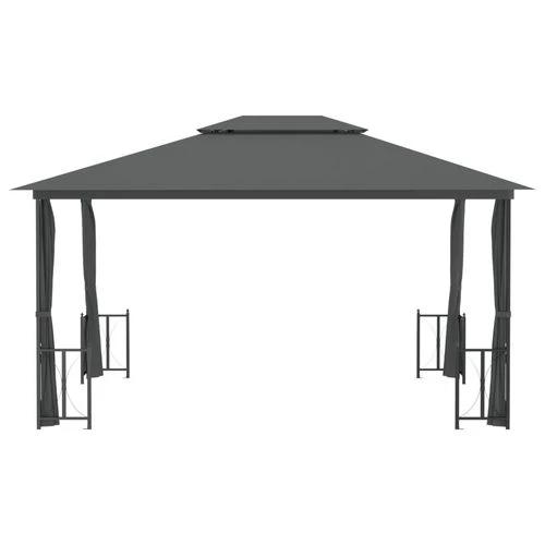 vidaXL Gazebo with Sidewalls 3x3 m Water-Resistant Polyester Roof for Outdoor Gatherings by vidaXL