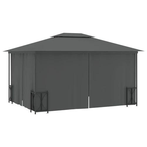 vidaXL Gazebo with Sidewalls 3x3 m Water-Resistant Polyester Roof for Outdoor Gatherings by vidaXL
