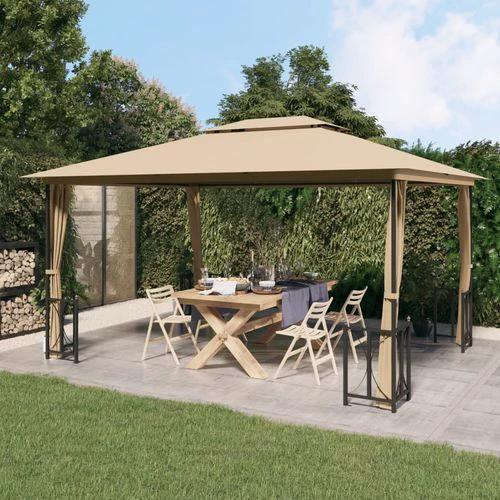 vidaXL Gazebo with Sidewalls 3x3 m Water-Resistant Polyester Roof for Outdoor Gatherings by vidaXL