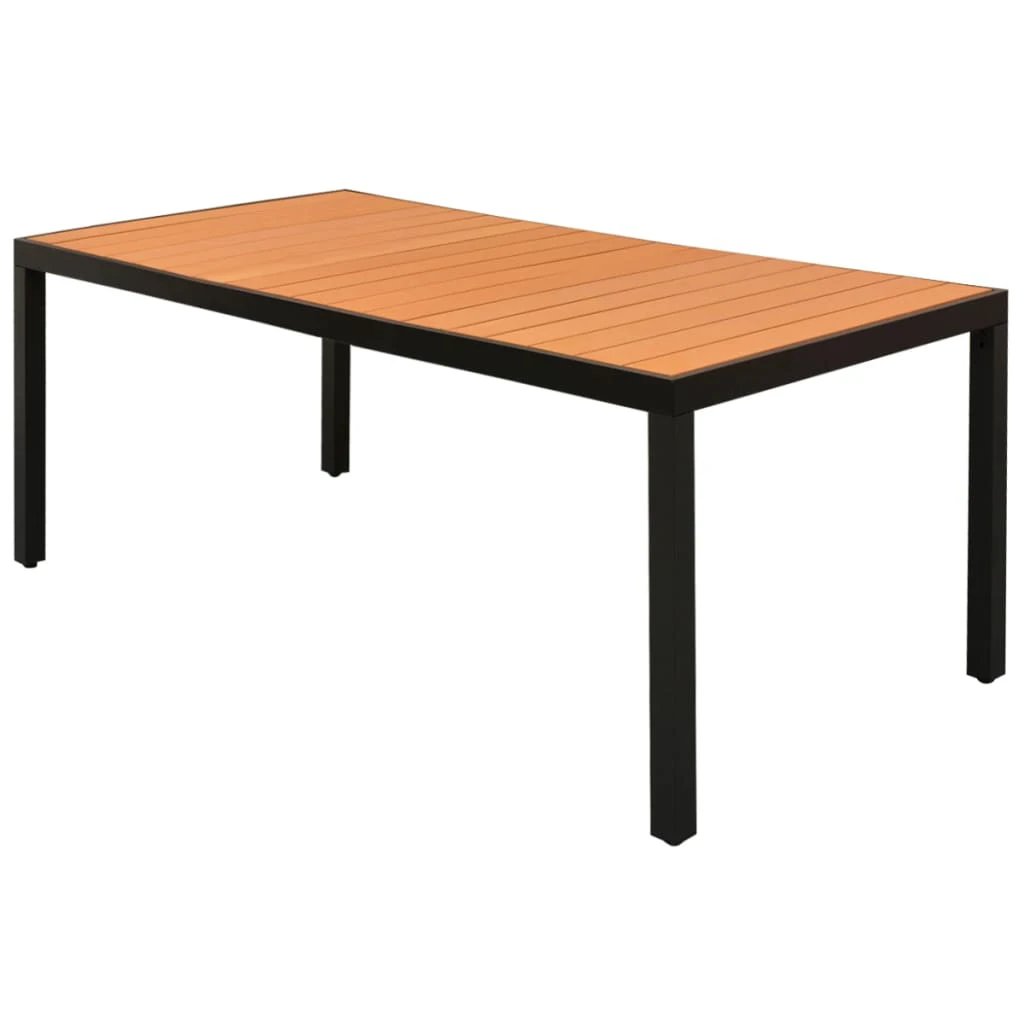 vidaXL vidaXL Garden Table Brown 80x80x74 cm Aluminium and WPC - Garden Table