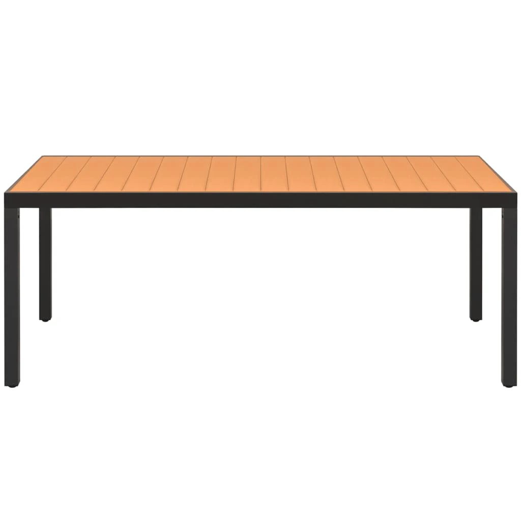 vidaXL vidaXL Garden Table Brown 80x80x74 cm Aluminium and WPC - Garden Table