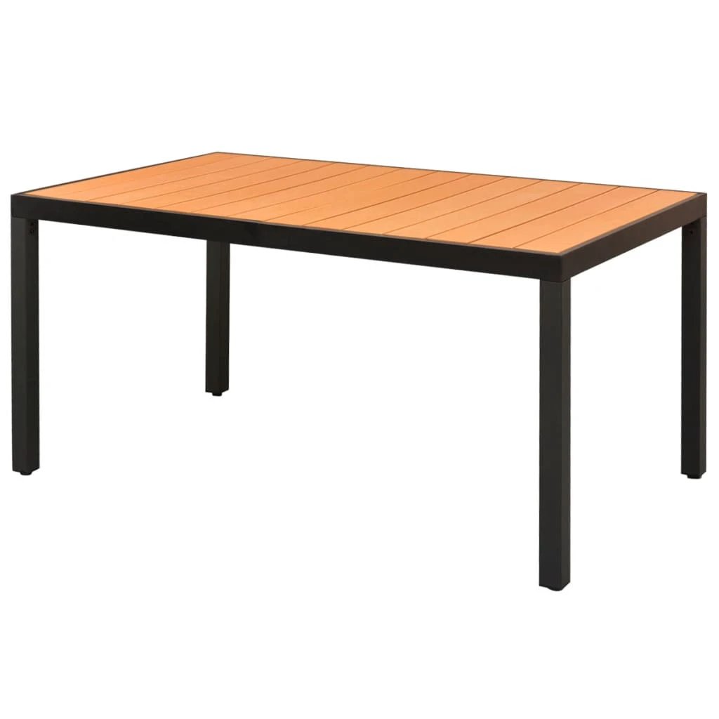 vidaXL vidaXL Garden Table Brown 80x80x74 cm Aluminium and WPC - Garden Table