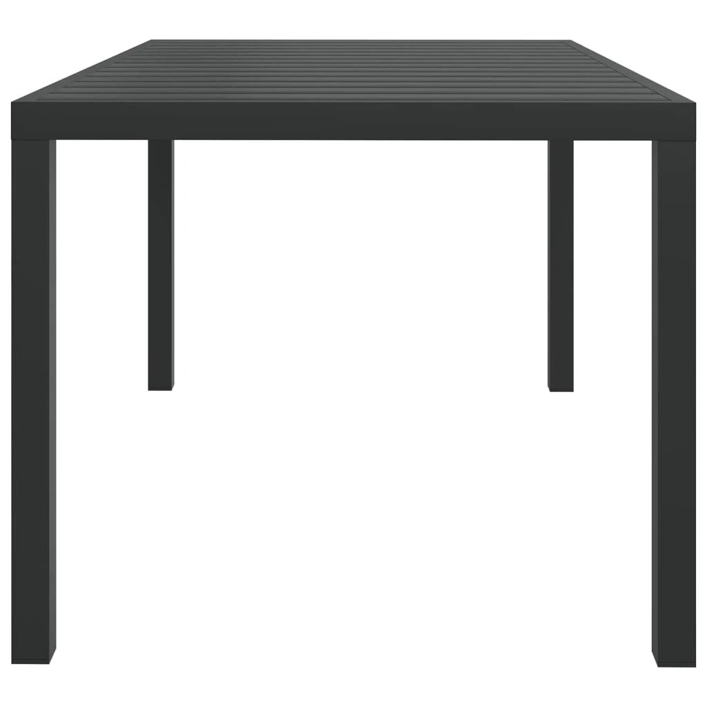 vidaXL Garden Table Black 80x80x74 cm Aluminium and WPC by vidaXL
