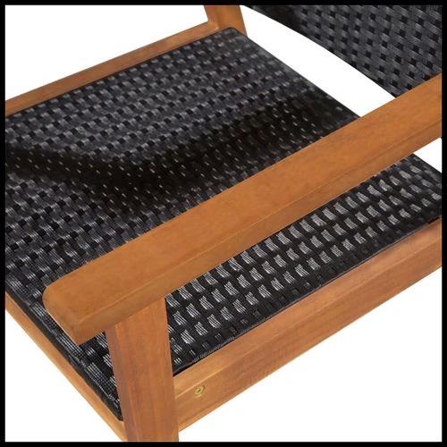 vidaXL VidaXL 7 Piece Outdoor Dining Set 180x90x74 cm Water Resistant Poly Rattan with Solid Acacia Wood for Garden and Patio - Garden Set