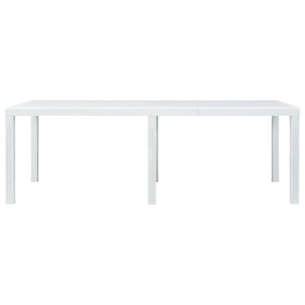 vidaXL vidaXL Garden Table White 79x79x72 cm Plastic Rattan Look - Garden Table