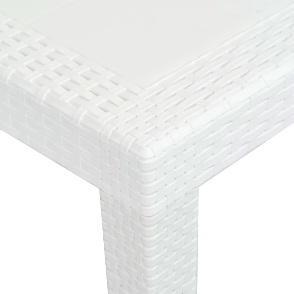 vidaXL vidaXL Garden Table White 79x79x72 cm Plastic Rattan Look - Garden Table