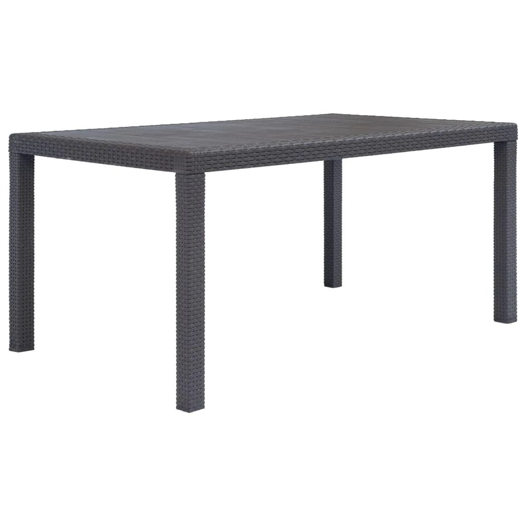 vidaXL vidaXL Garden Table White 79x79x72 cm Plastic Rattan Look - Garden Table