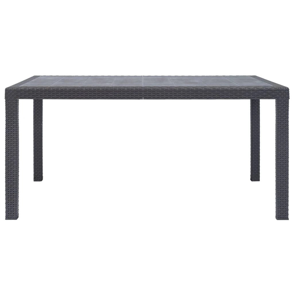 vidaXL vidaXL Garden Table White 79x79x72 cm Plastic Rattan Look - Garden Table