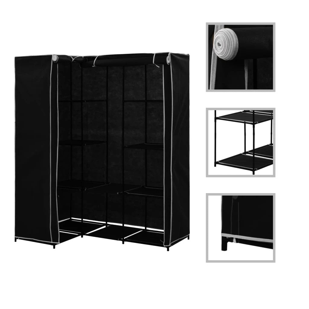 vidaXL VidaXL Corner Wardrobe 130x87x169 Iron Frame Bedroom - Wardrobe