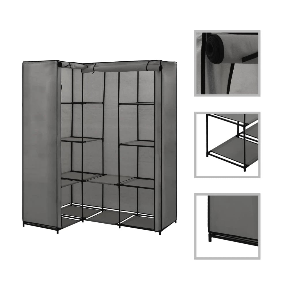 vidaXL VidaXL Corner Wardrobe 130x87x169 Iron Frame Bedroom - Wardrobe