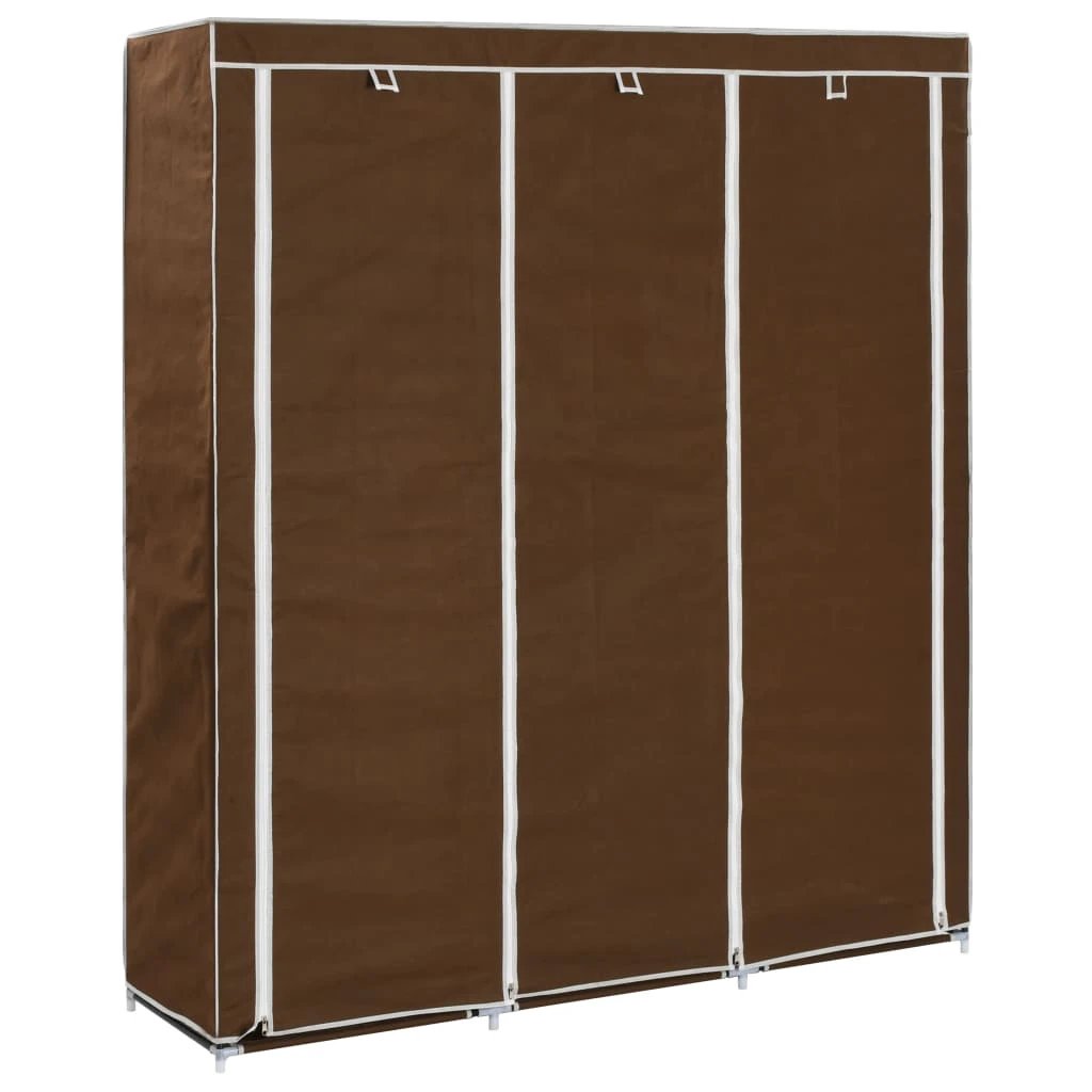 vidaXL vidaXL Wardrobe with Compartments and Rods Black 150x45x175 cm Fabric - Wardrobe