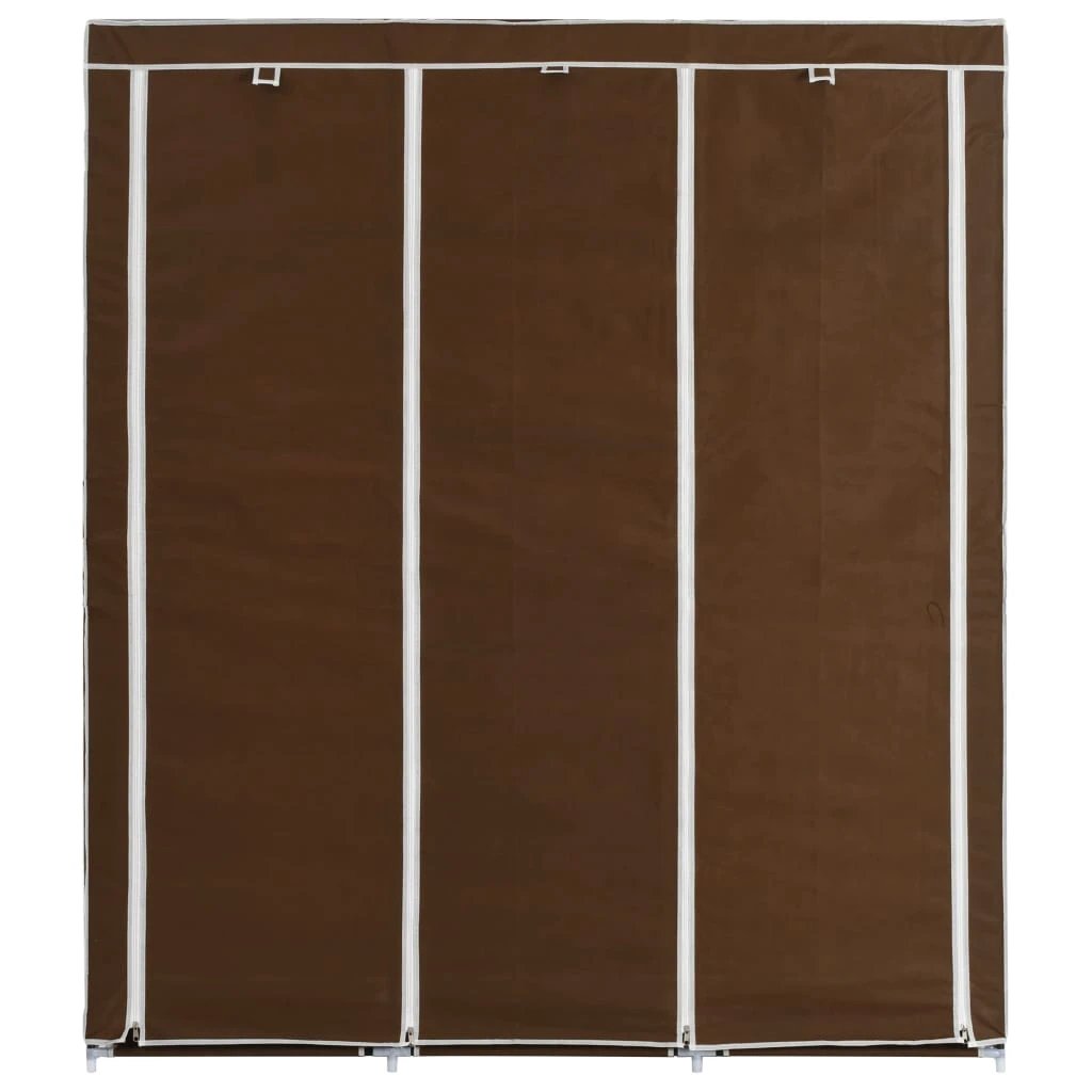 vidaXL Wardrobe with Compartments and Rods Black 150x45x175 cm Fabric by vidaXL