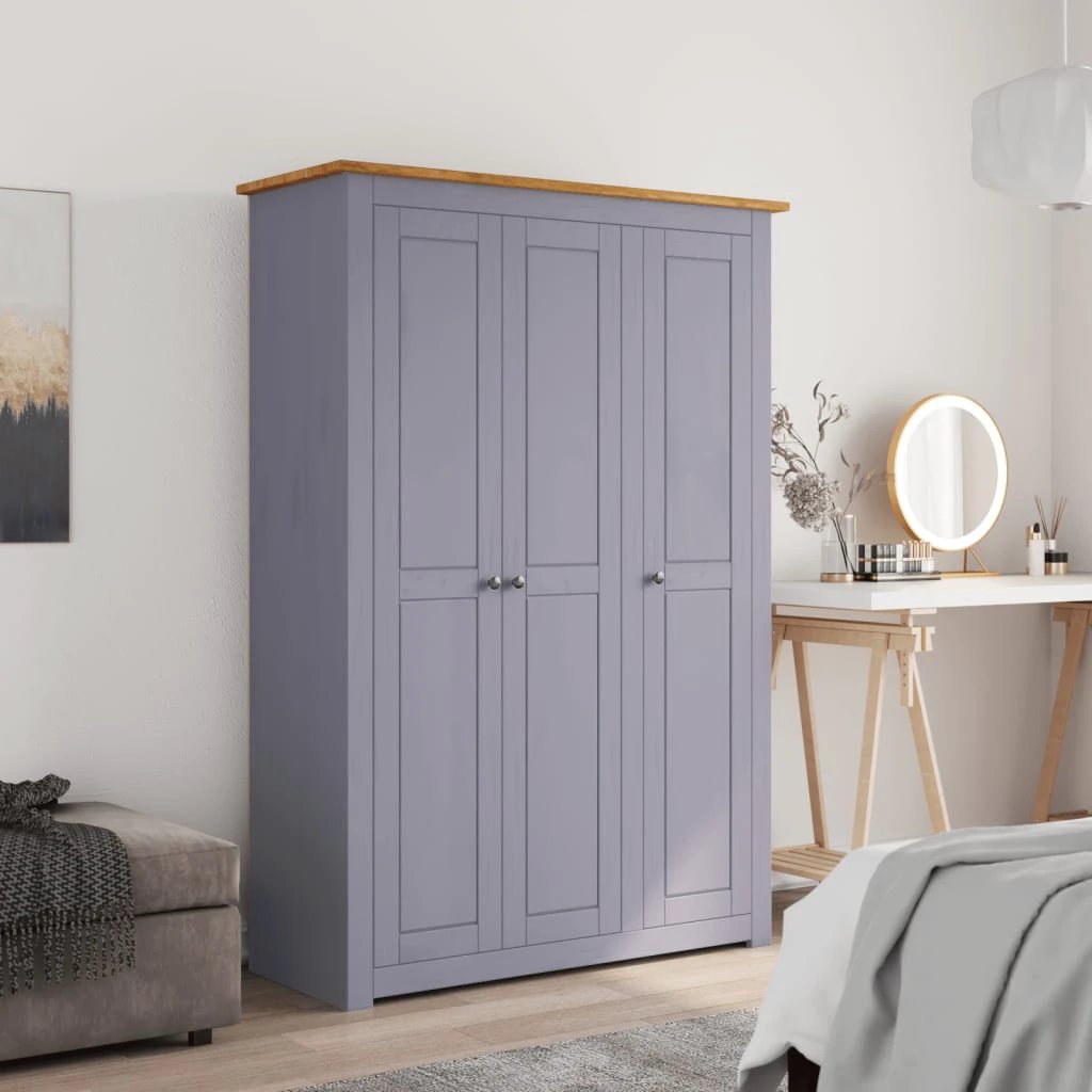 vidaXL 3-Door Wardrobe 118x50x171.5 cm Pine Panama Range by vidaXL