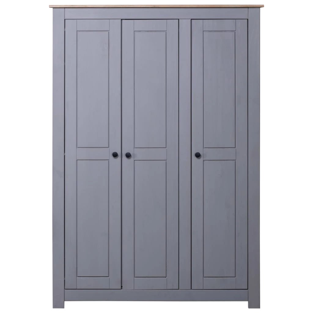 vidaXL 3-Door Wardrobe 118x50x171.5 cm Pine Panama Range by vidaXL