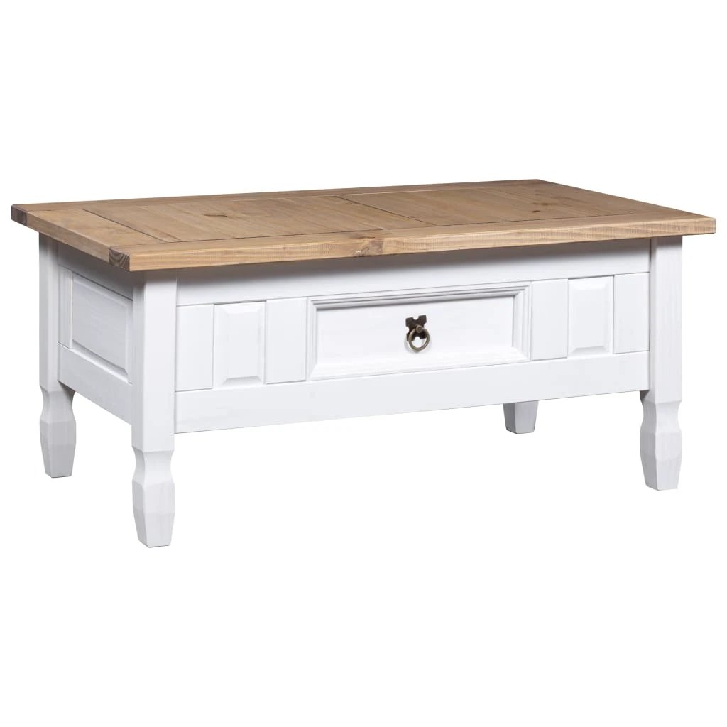 vidaXL VidaXL Coffee Table 100x55x44 cm Grey Corona Range Rustic Pine For Living Room Decor - Coffee Table