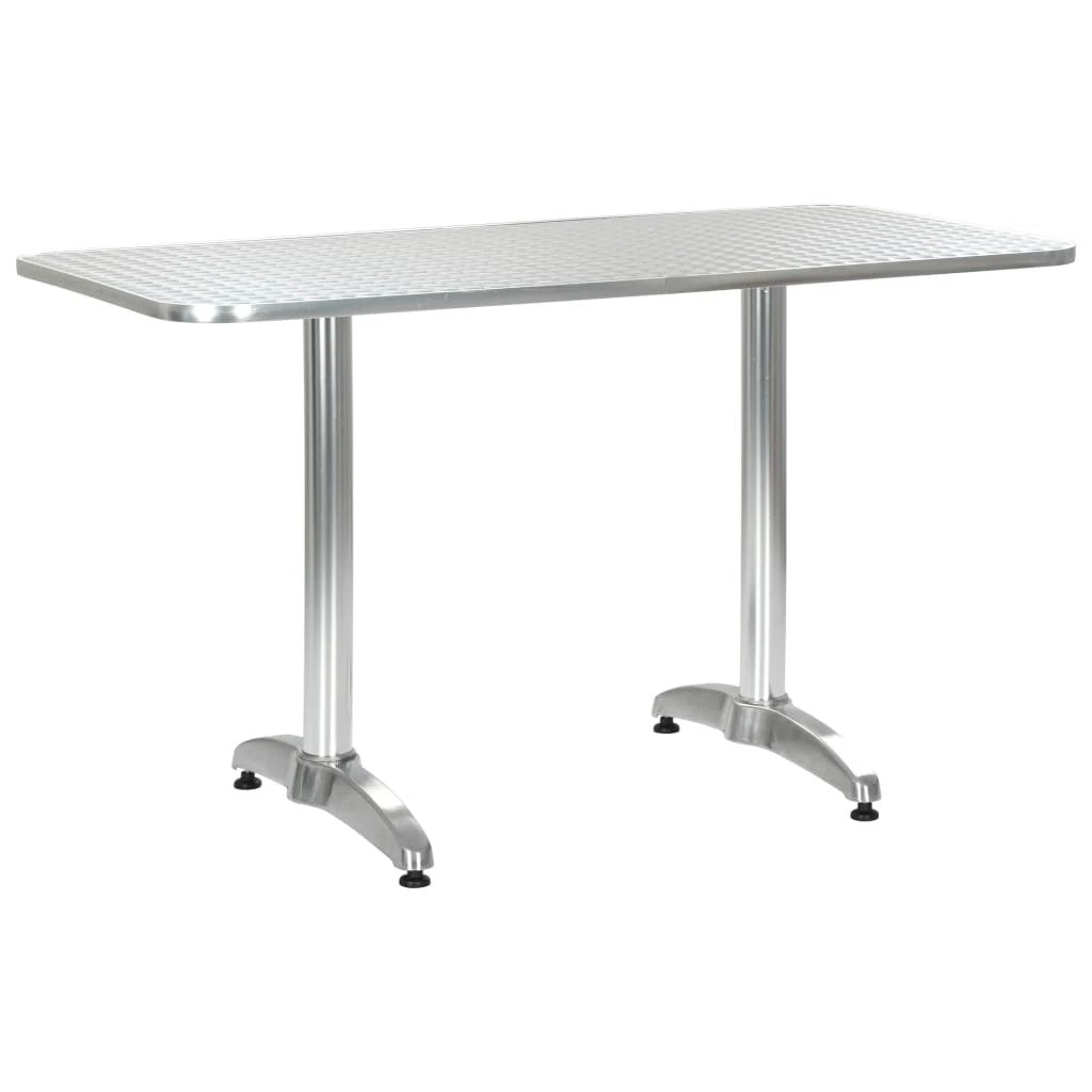 vidaXL Garden Table Silver 60x70 cm Aluminium by vidaXL