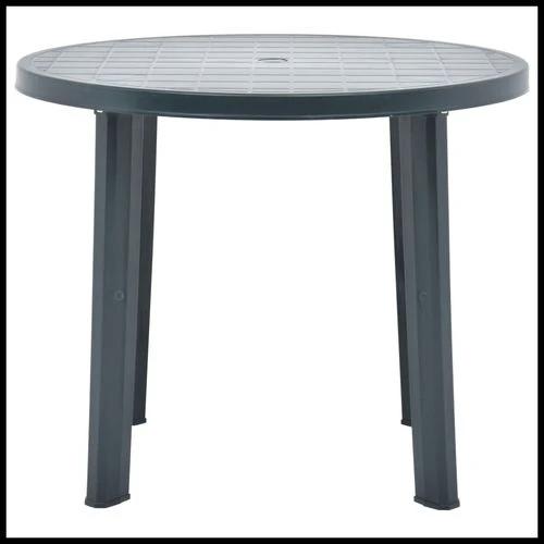 vidaXL vidaXL Garden Table White 89 cm Plastic - Garden Table