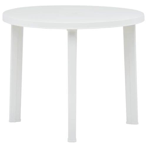 vidaXL Garden Table White 89 cm Plastic by vidaXL