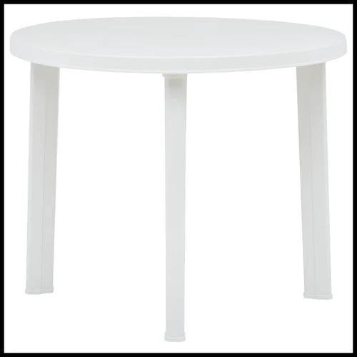 vidaXL Garden Table White 89 cm Plastic by vidaXL