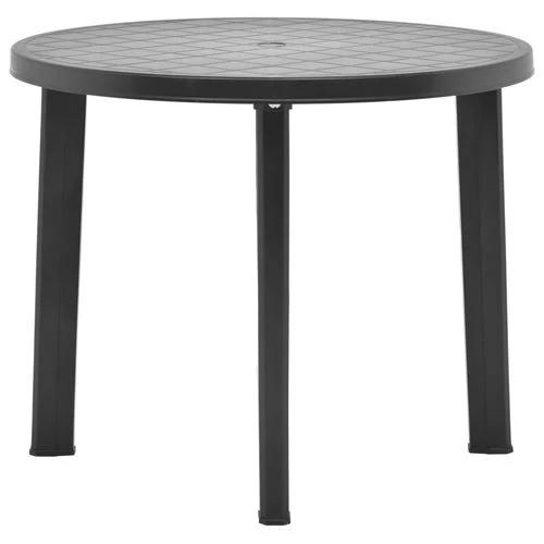 vidaXL Garden Table White 89 cm Plastic by vidaXL
