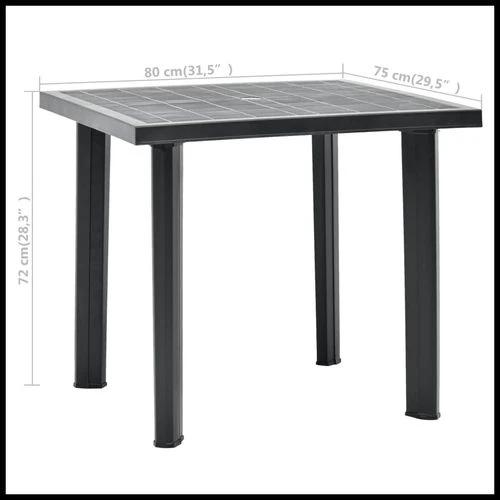 vidaXL vidaXL Garden Table White 80x75x72 cm Plastic - Garden Table